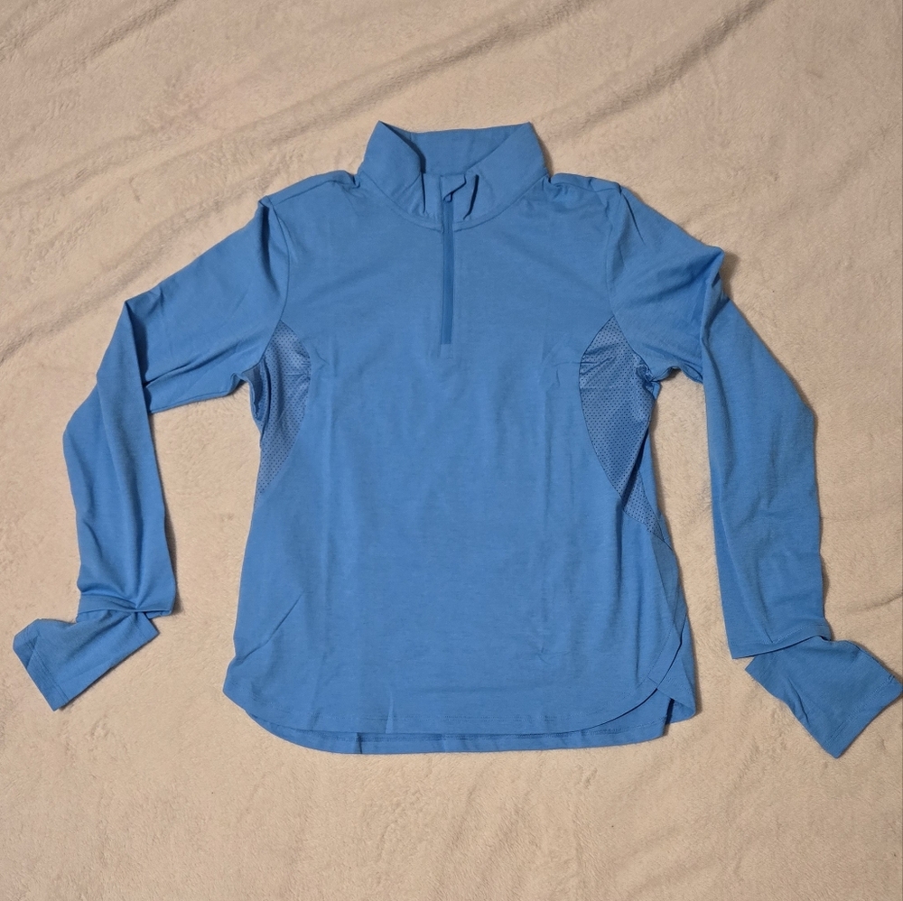 Women's Blue Long Sleeve Jersey Athletic NWOT